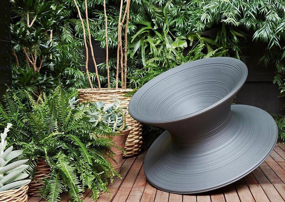 Magis Spun SD660 Стул вращающийся из полиэтилена. Цвет: Серый антрацит 1428 C SD660.1428C - Вид №1