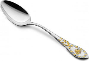 10666748 Русские самоцветы Ложка десертная Русские самоцветы, серебро 925 Серебро 925