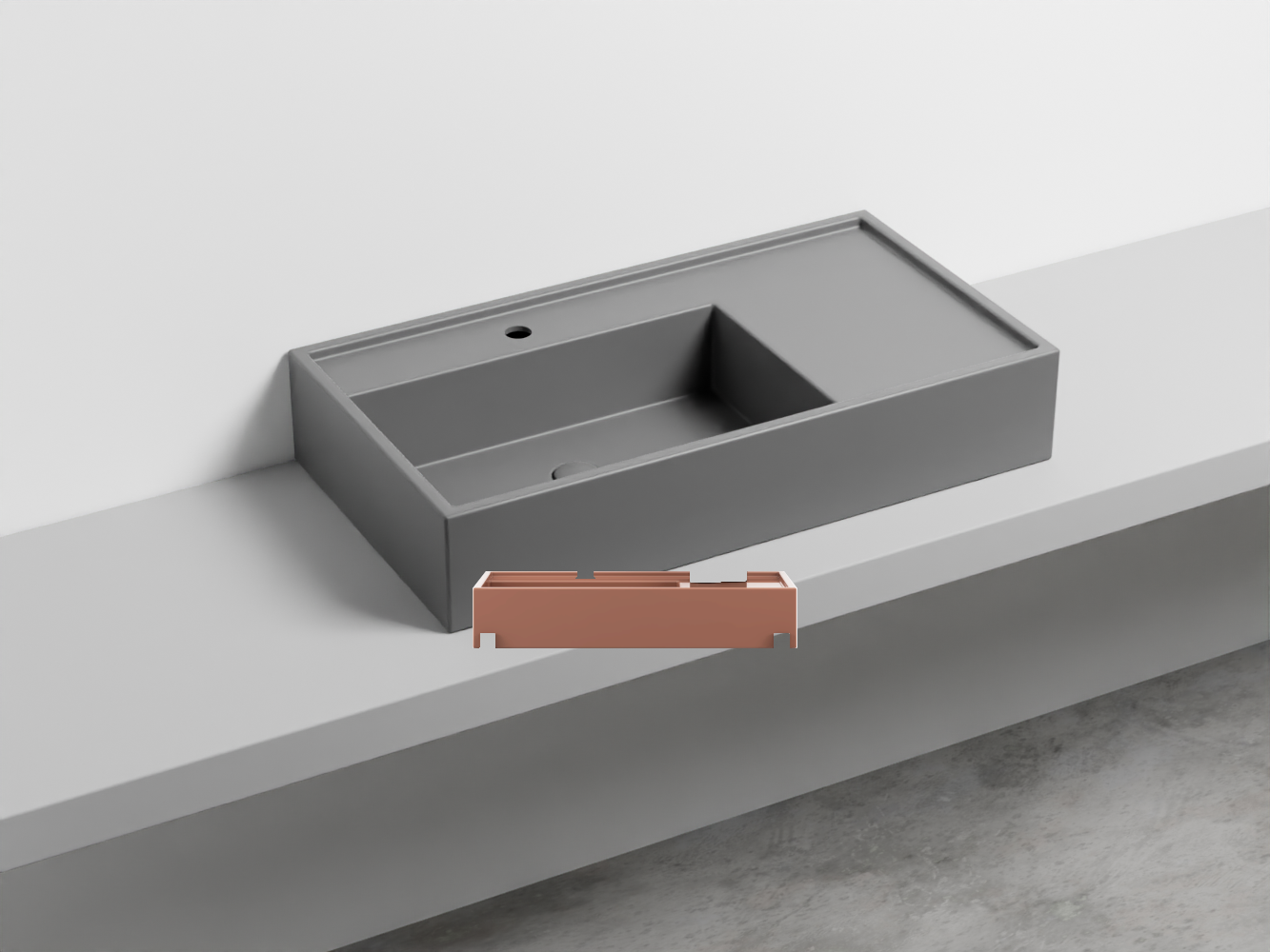 PNLA85-NI Керамическая раковина на одно отверстие 85 cielo Plinio Ceramica Cielo