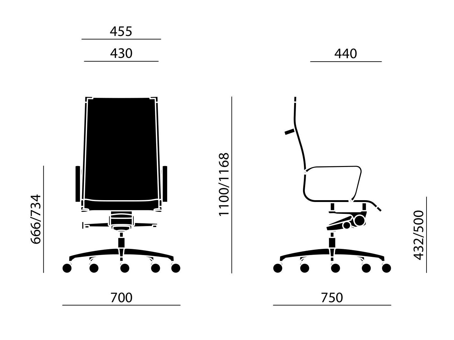 Вращающееся офисное кресло с сетчатым подлокотником с 5 спицами Nahu Aalborg Air ARCH-00101856 - Вид №2
