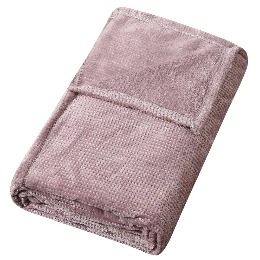 Плед Аpontar 180х200 см велсофт цвет пудра Santreyd STLM-2080640 - Вид №2