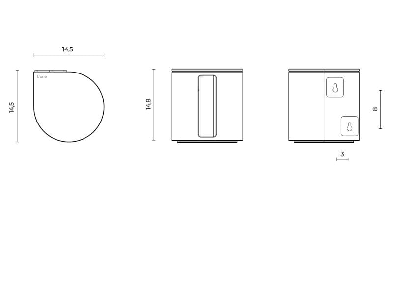 Керамический держатель рулона Trone Aura ARCH-00030446 - Вид №4
