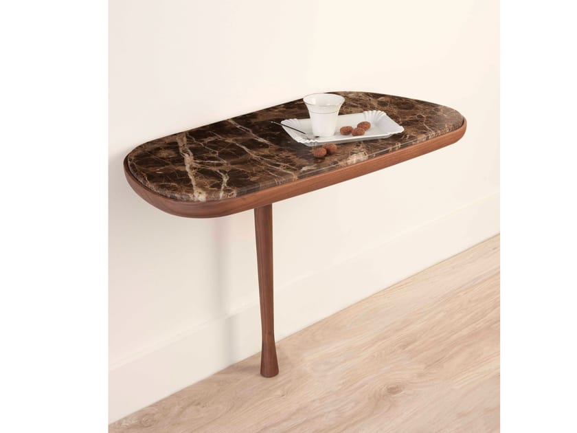 Прикроватная тумбочка из дерева и мрамора NOMON моменты ARCH-00107267