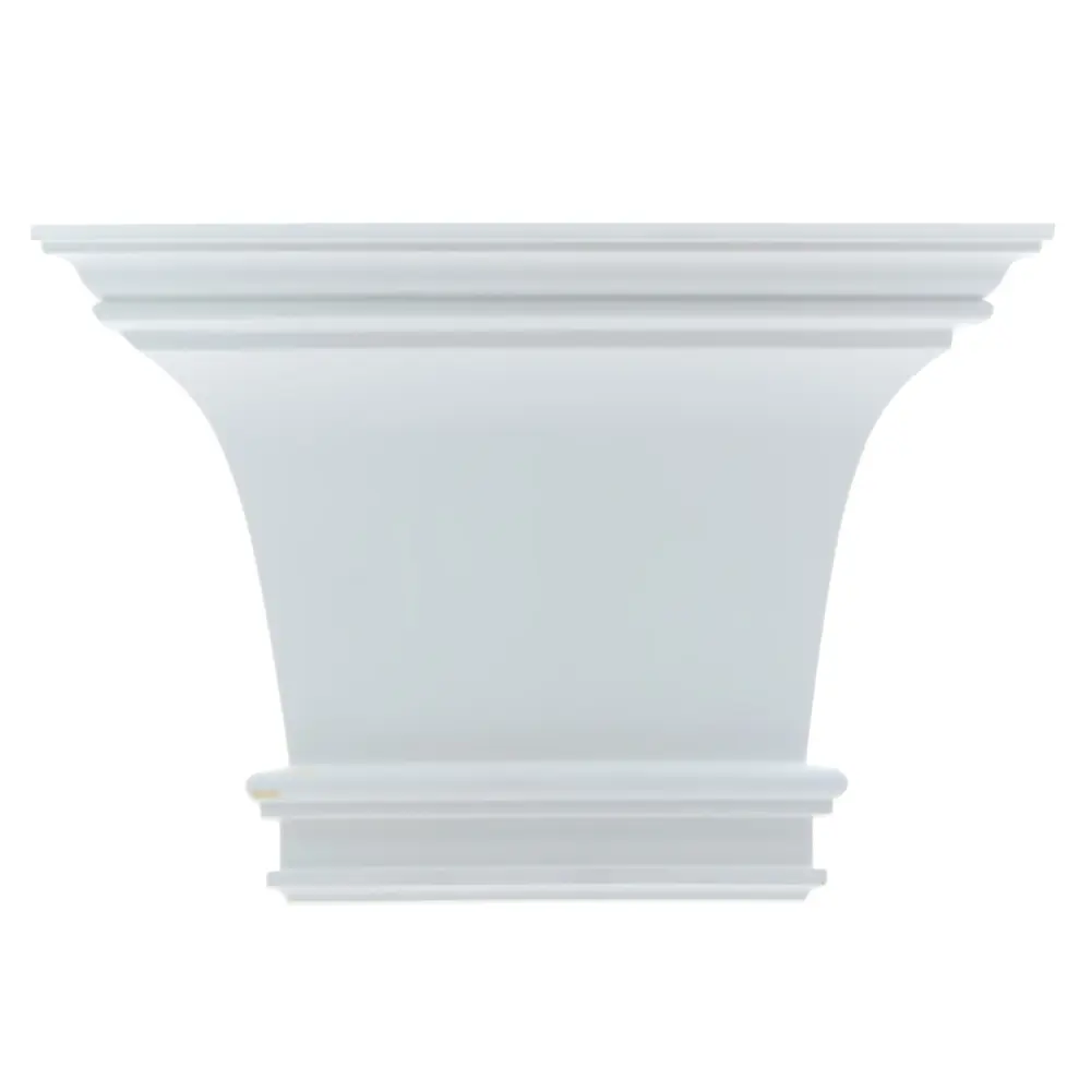 Капитель к пилястре полиуретан Decomaster DK-82223 белая 220 мм STLM-2138048