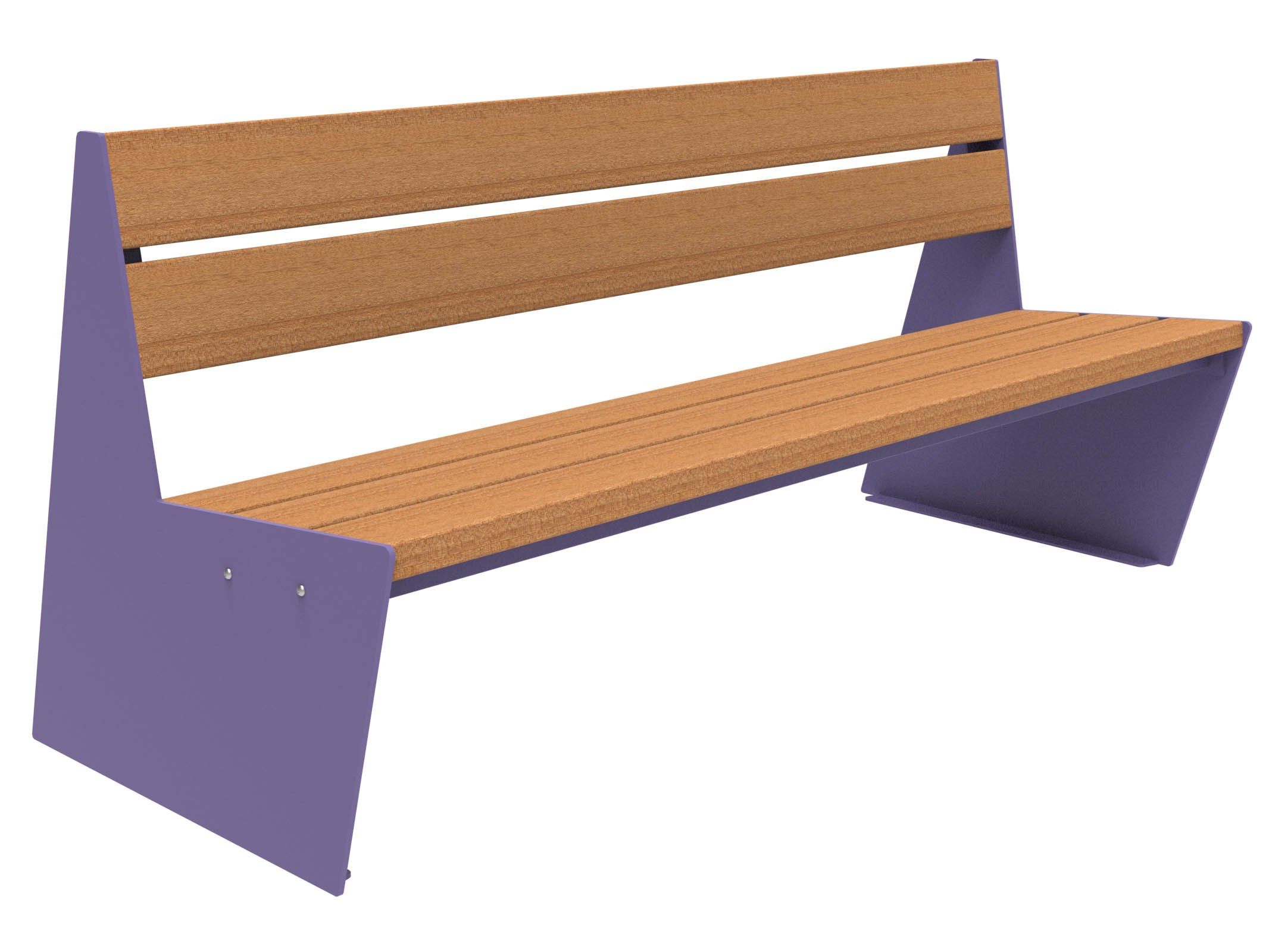 Скамья из окуме со спинкой Lazzari Sharp ARCH-00087617 - Вид №7