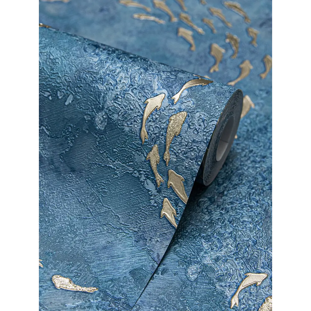 Обои флизелиновые Wallsecret Caribs синие 1.06 м 8766-27 STLM-2111046 - Вид №2