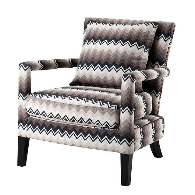 Кресло Gregory от Eichholtz черное с принтом EICHHOLTZ ДИЗАЙНЕРСКИЕ, EICHHOLTZ 062212 Принт;черный;белый  - Вид №4