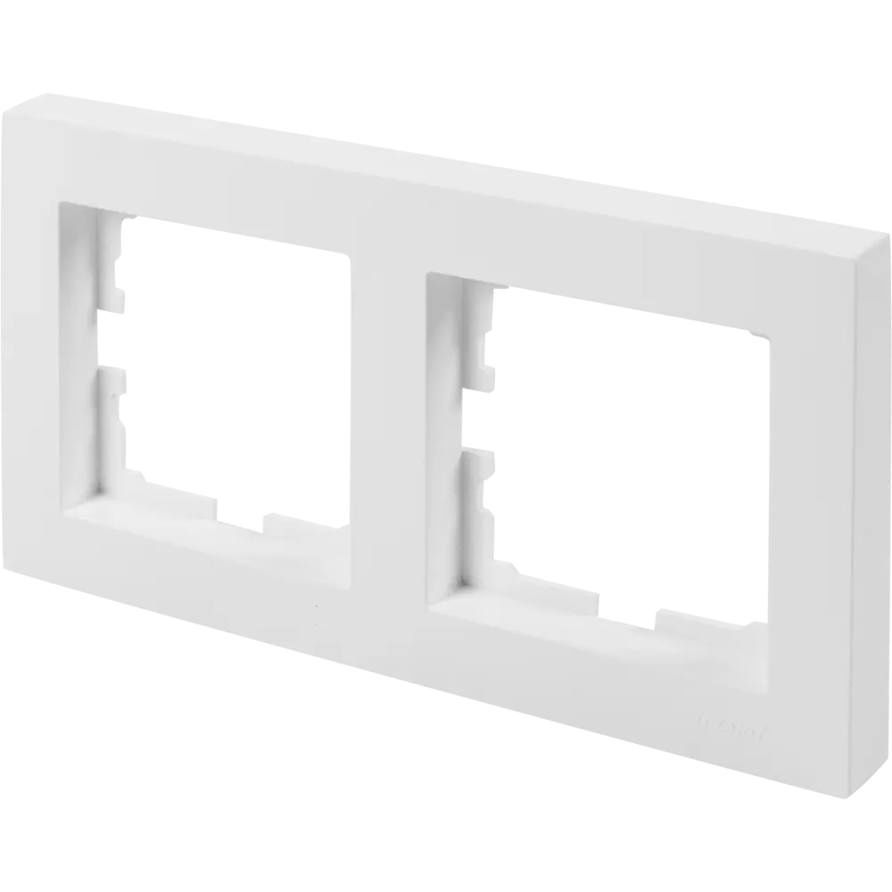 Рамка Lezard Vesna для двух розеток - белая глянцевая 84410578 STLM-1571568 - Вид №1