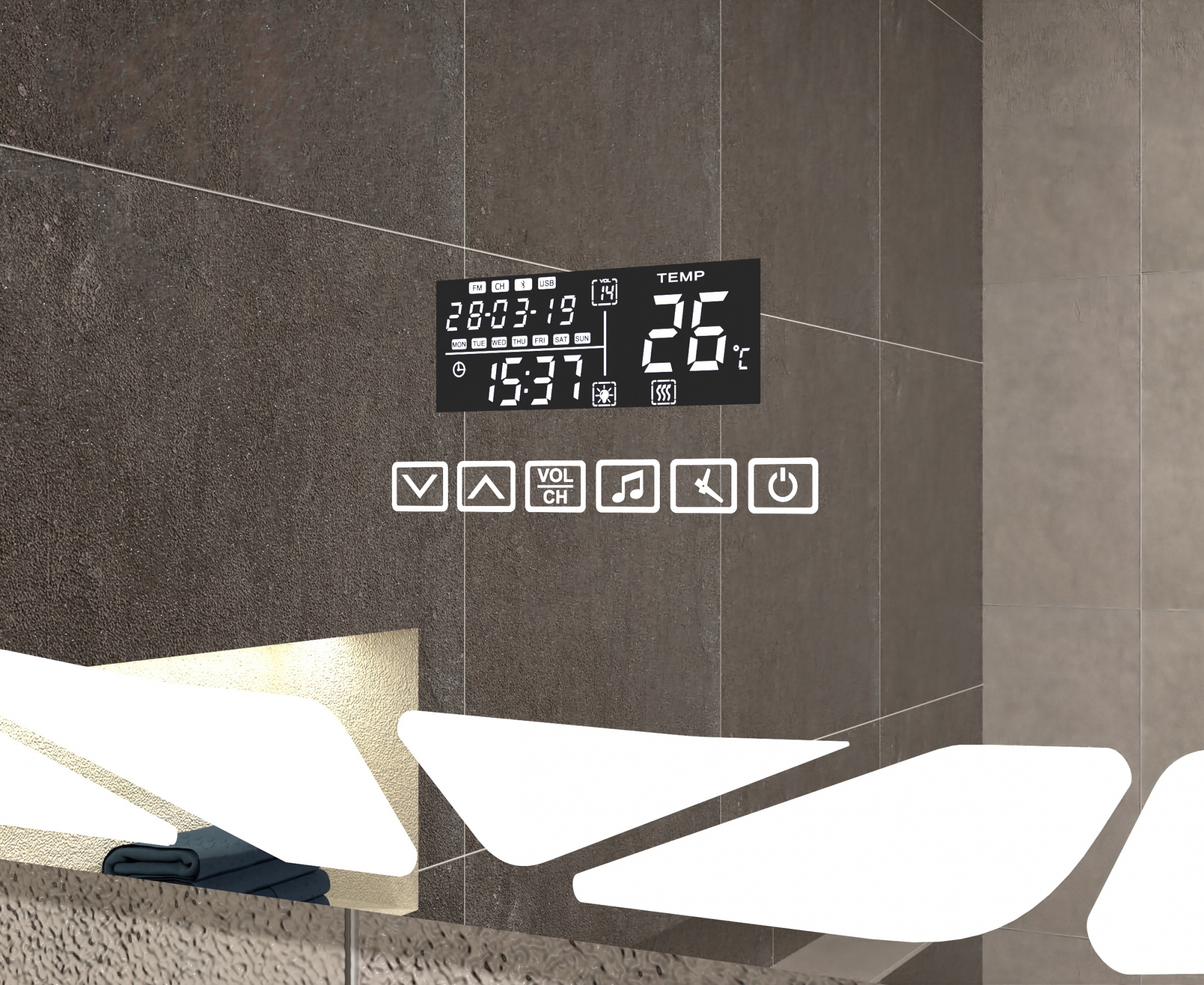 Хит продажЗеркало Melissa Media Grey 1000 VIGO sun-id-665184 - Вид №2