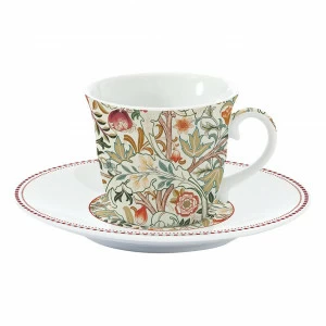 Чашка фарфоровая с блюдцем кремовая в подарочной упаковке "Уильям Моррис" EASY LIFE УИЛЬЯМ МОРРИС 00-3947003 Бежевый