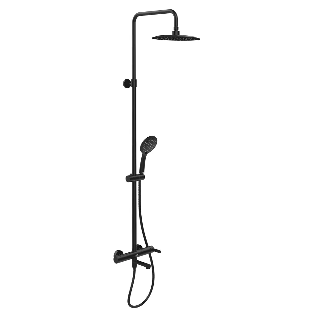 Душевая система KONSENSA Нарни SA3393PC со смесителем 3 режима цвет черный матовый STLM-2040164