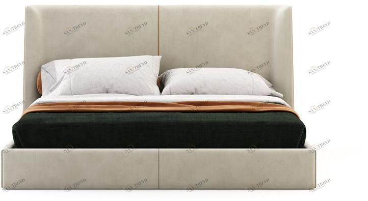 Domkapa Двуспальная кровать с обивкой из бархата  Dka39 