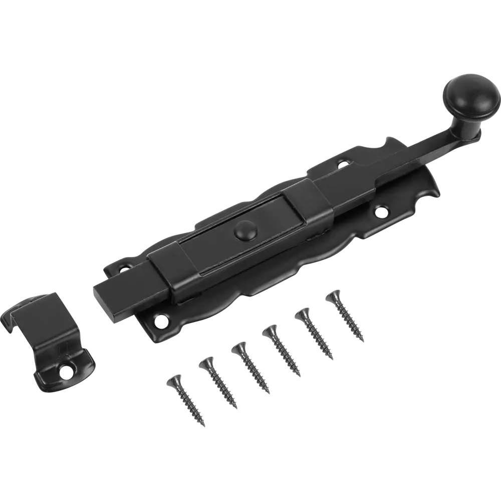 Задвижка Amig 411-150 для межкомнатных дверей и мебели, черная 17743484 STLM-0008526 - Вид №1