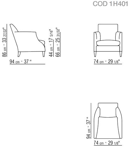 Flexform Кресло с подлокотниками Relax sun-id-1415450 - Вид №1