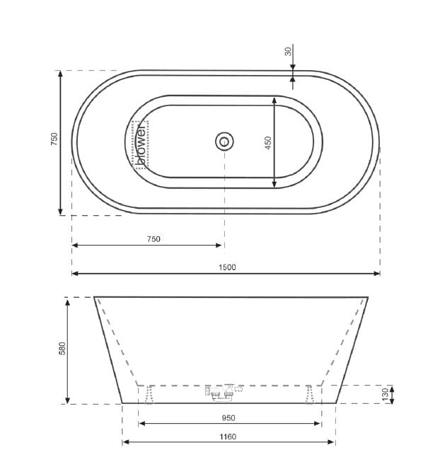 Акриловая ванна для ванной комнаты Gaia Mobili Complements ARCH-00039874 - Вид №2