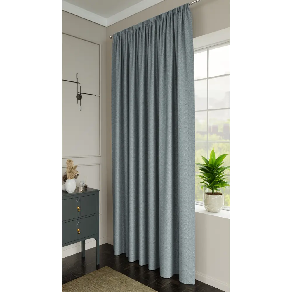 Штора MIAMOZA Stone голубая 200x280 см с затемнением 89427074 STLM-1582043