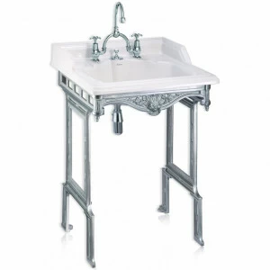 B14, T38 ALU Подвесная раковина настенная овальная Burlington Classic белая