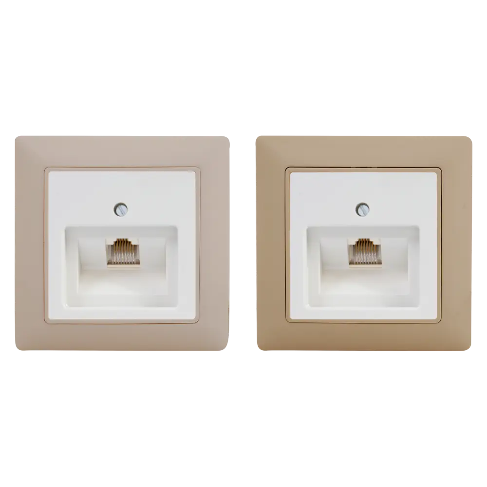 Телефонная розетка встраиваемая ABB BJB Basic 55 RJ11, цвет белый STLM-2036763 - Вид №1