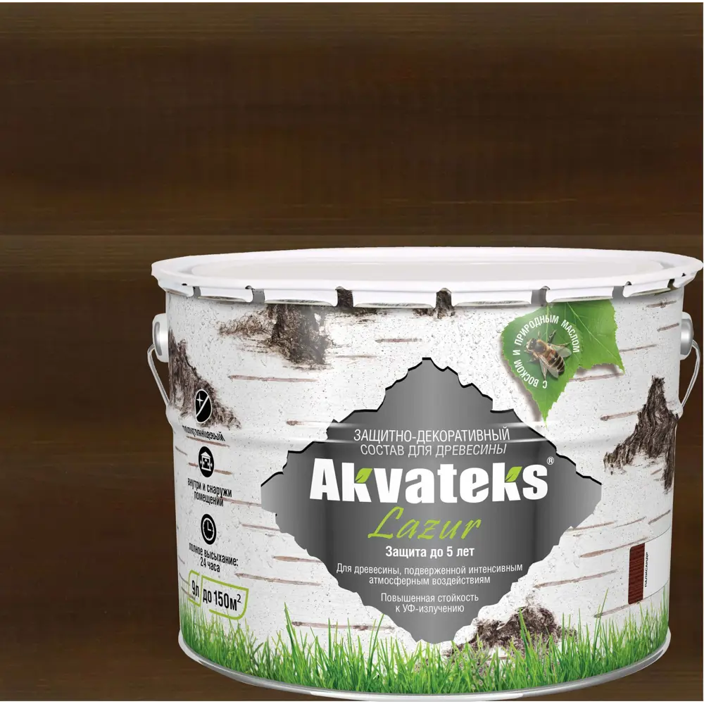 АКВАТЕКС Антисептик для дерева Палисандр 9 л - защита и декор 82603248