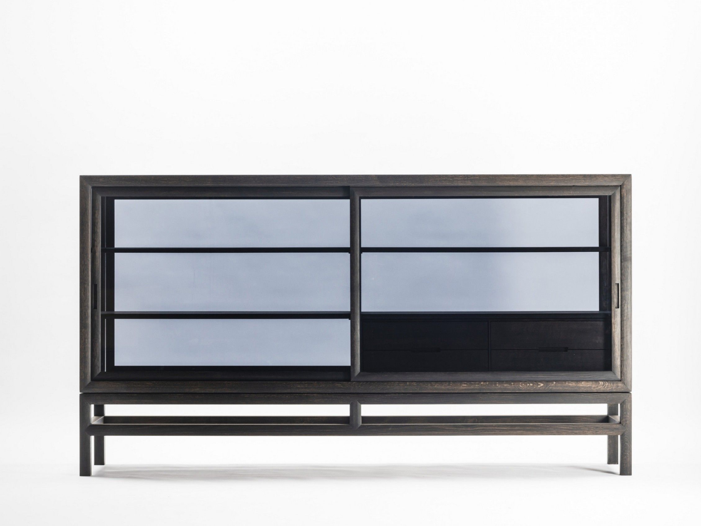 Шкаф из дерева и стекла с раздвижными дверями DE PADOVA Silent ARCH-00081034 - Вид №1