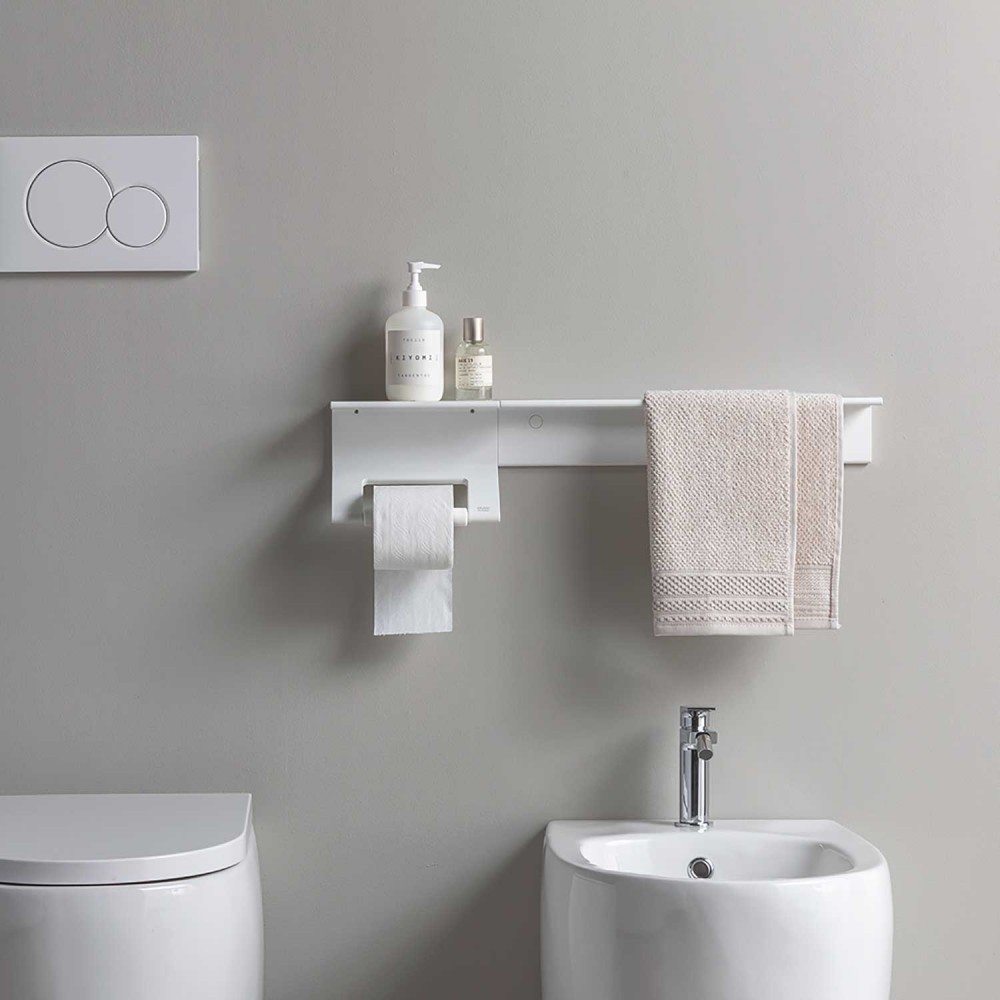EVLI100EVER Life Design Держатель туалетной бумаги с полкой - Lissom Lissom Непрозрачный белый - Вид №5