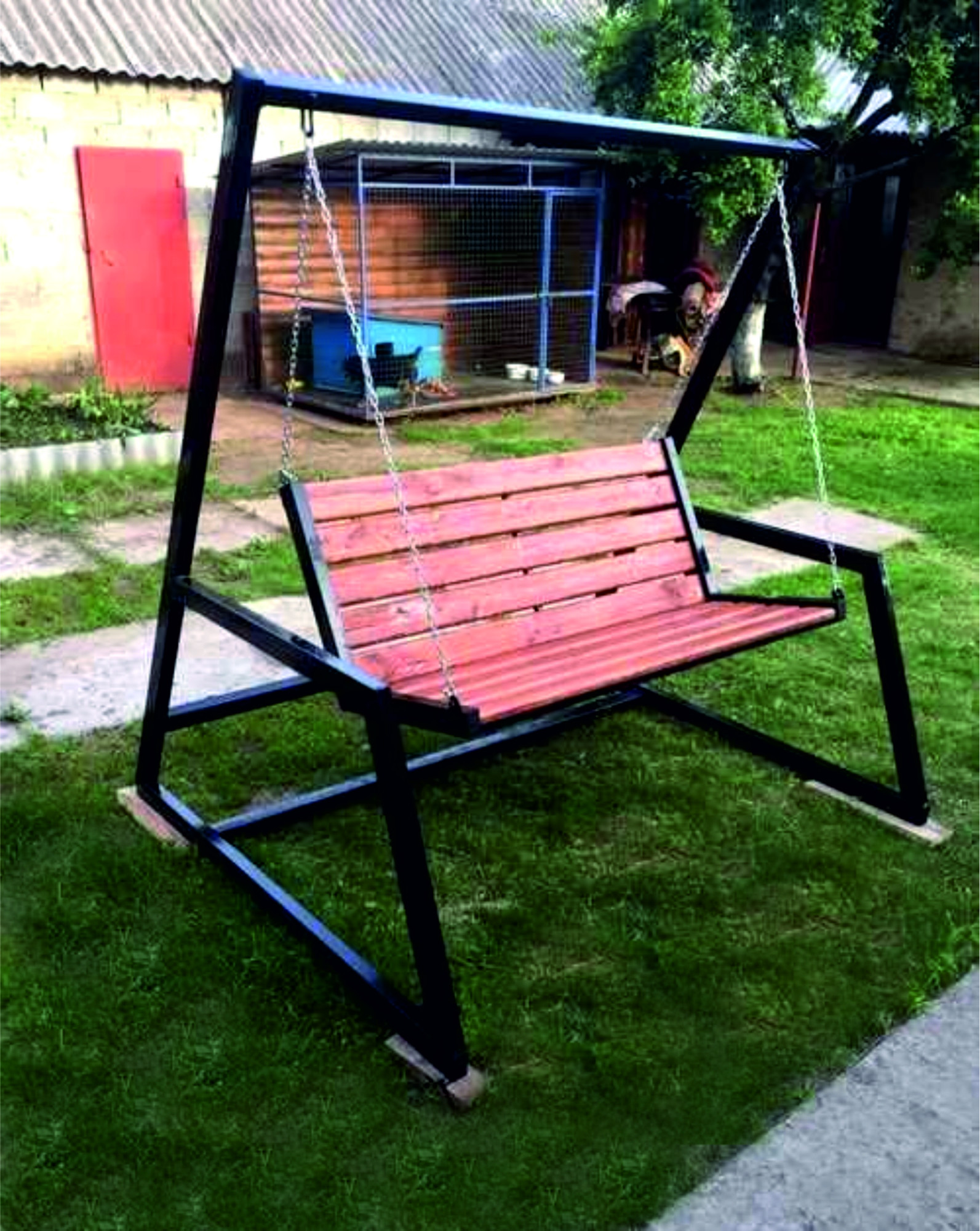 AKSU01.01.01-MK.MT АКСУ 1, качели парковые трехместные LAB.Space 