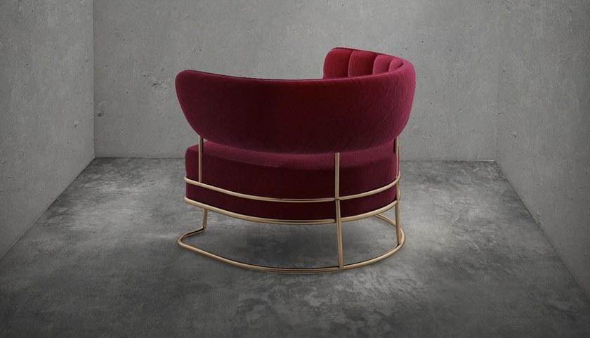 Porustudio Бархатное кресло с подлокотниками Madison sun-id-1484242 - Вид №3