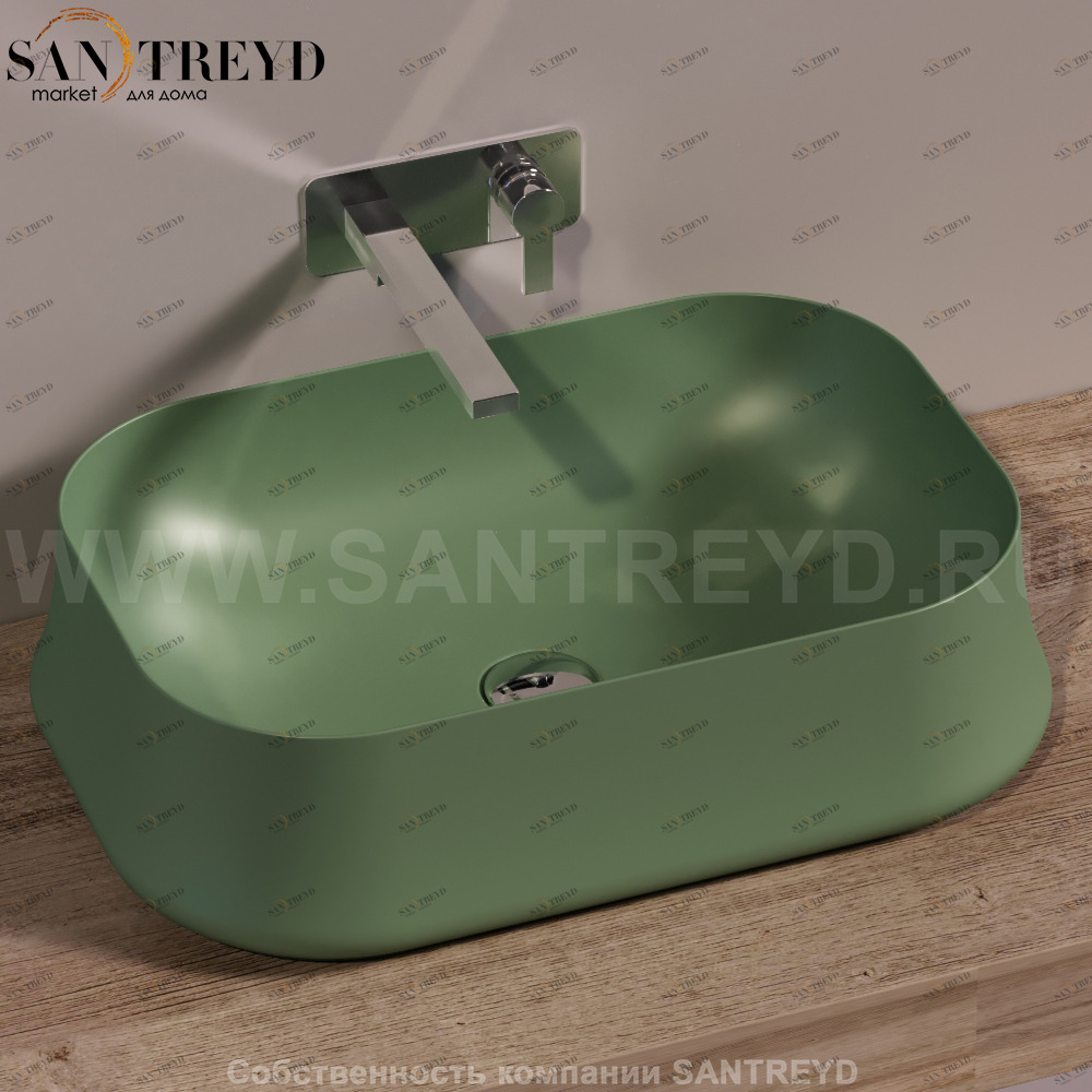 SH08MIRTOMATT Накладная раковина на столешницу  прямоугольная Simas Sharp