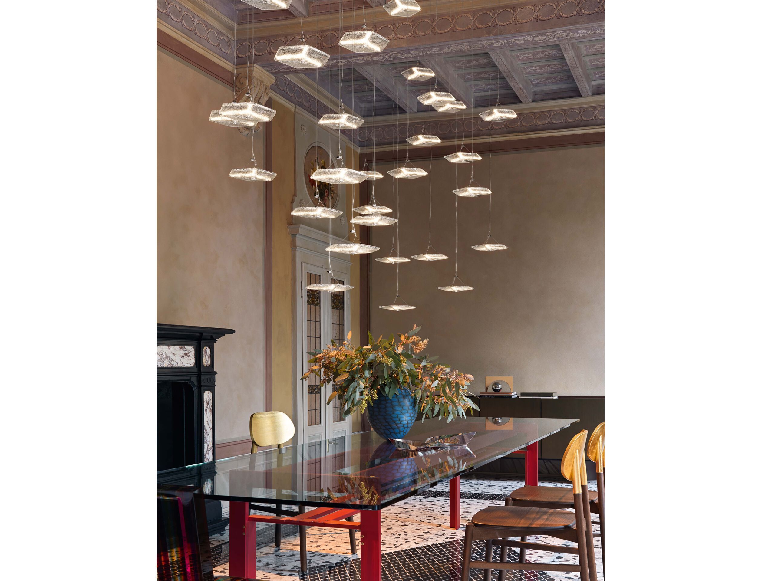 Венецианский Кристалл ручной работы подвесной светильник Barovier&Toso Webb ARCH-00018171 - Вид №2