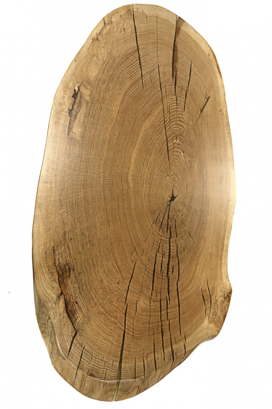 Журнальный столик дизайнерский овальный 120 см дуб Imperror PUSHA PUSHA 062913 Бежевый  - Вид №1