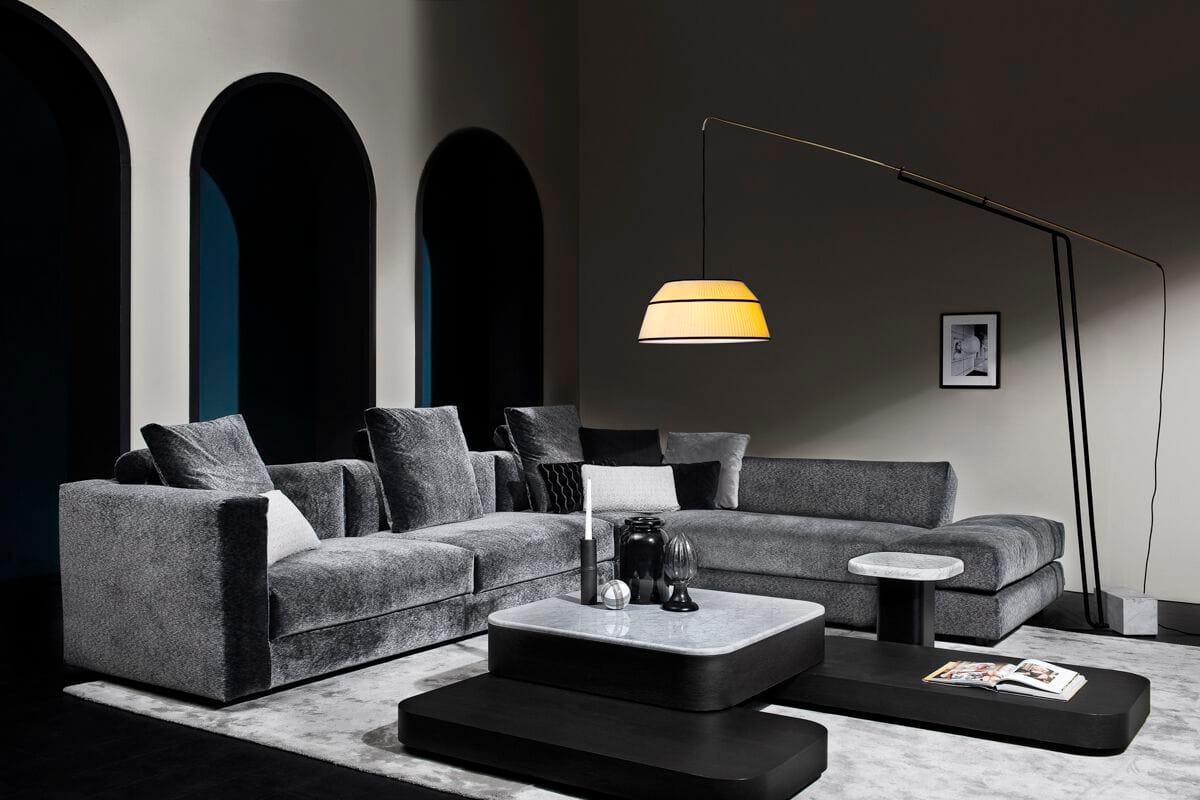 Секционный диван из кожи или ткани Vibieffe 845 EVO ARCH-00055152 - Вид №5