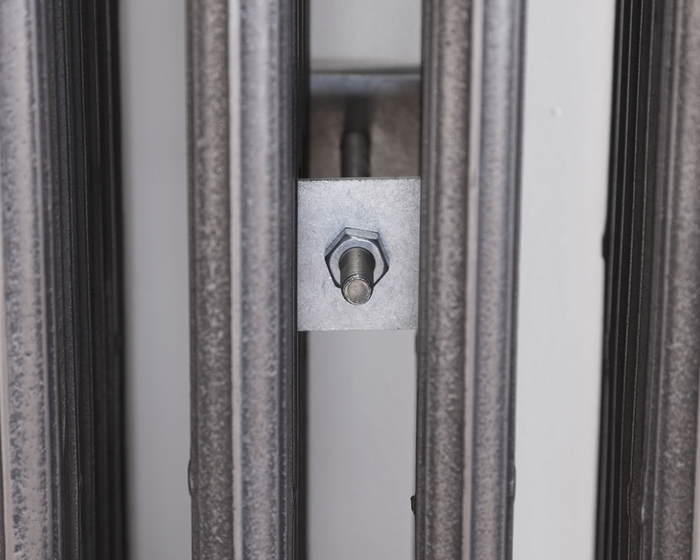 LD055 Настенная опора - квадратная плита - оцинкованная Сarronheating  - Вид №2