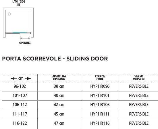 Gruppo Geromin Душевая кабина с одной раздвижной дверцей Flow sun-id-1382830 - Вид №1