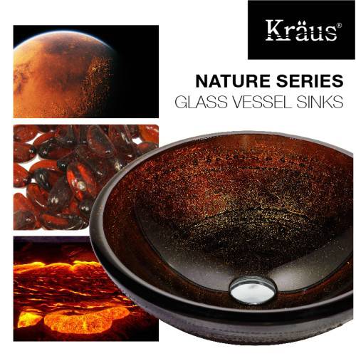 C-GV694-19mm-KGW1700 Накладная раковина на столешницу  прямоугольная Krausru  - Вид №5