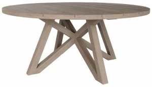 Unopiù Круглый стол из тика декапе  Crta180