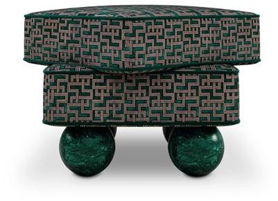 Malabar Низкий табурет, обитый бархатом sun-id-1498316 - Вид №1