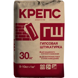 Штукатурка гипсовая Крепс ГШ 30 кг