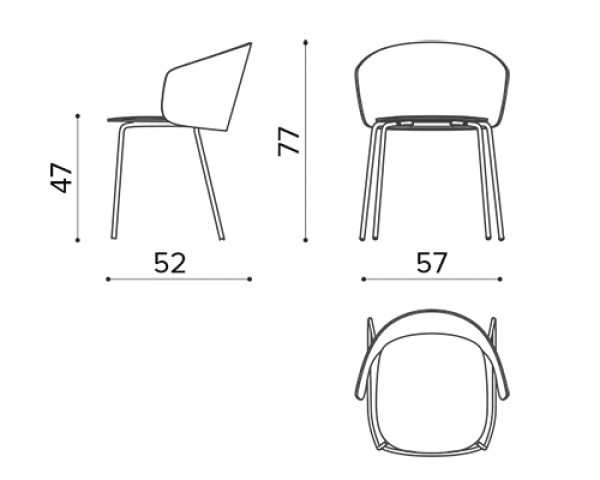 NT 1044 Ш57 x Г52 x В77 см True Design Not Wood - Вид №1