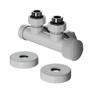 Узел нижнего подключения термостатический угловой Royal Thermo Design Pro 1/2" латунь цвет белый