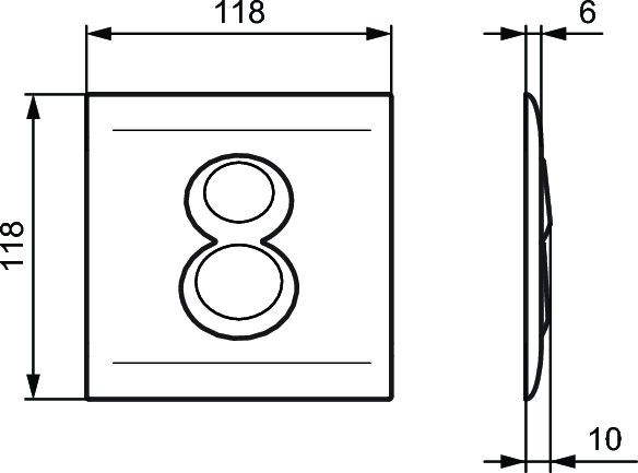 R0136AA Антивандальная пневматическая панель смыва SEPTA PRO P4 Ideal Standard PROSYS SEPTA PRO  - Вид №3