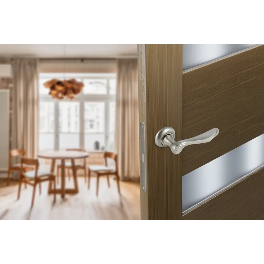 Дверные ручки EDSON EDS-12H-R1 в стильном никелевом исполнении 85168617 STLM-0059343 - Вид №9