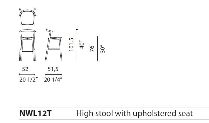 Высокий стул из ясеня CAPPELLINI Newood ARCH-00123241 - Вид №14