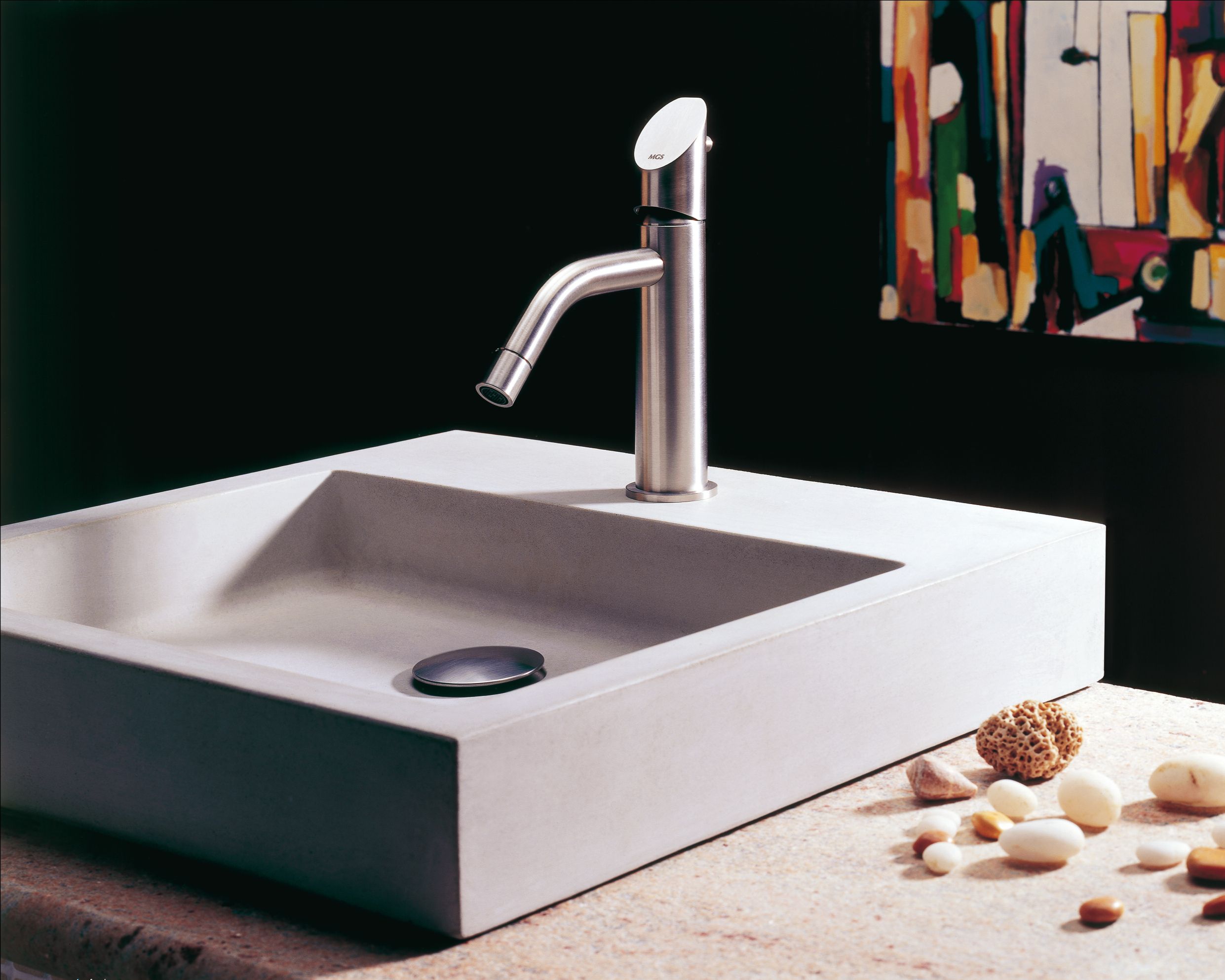 Однорычажный смеситель для раковины из нержавеющей стали MGS ARCH-00134793 - Вид №1