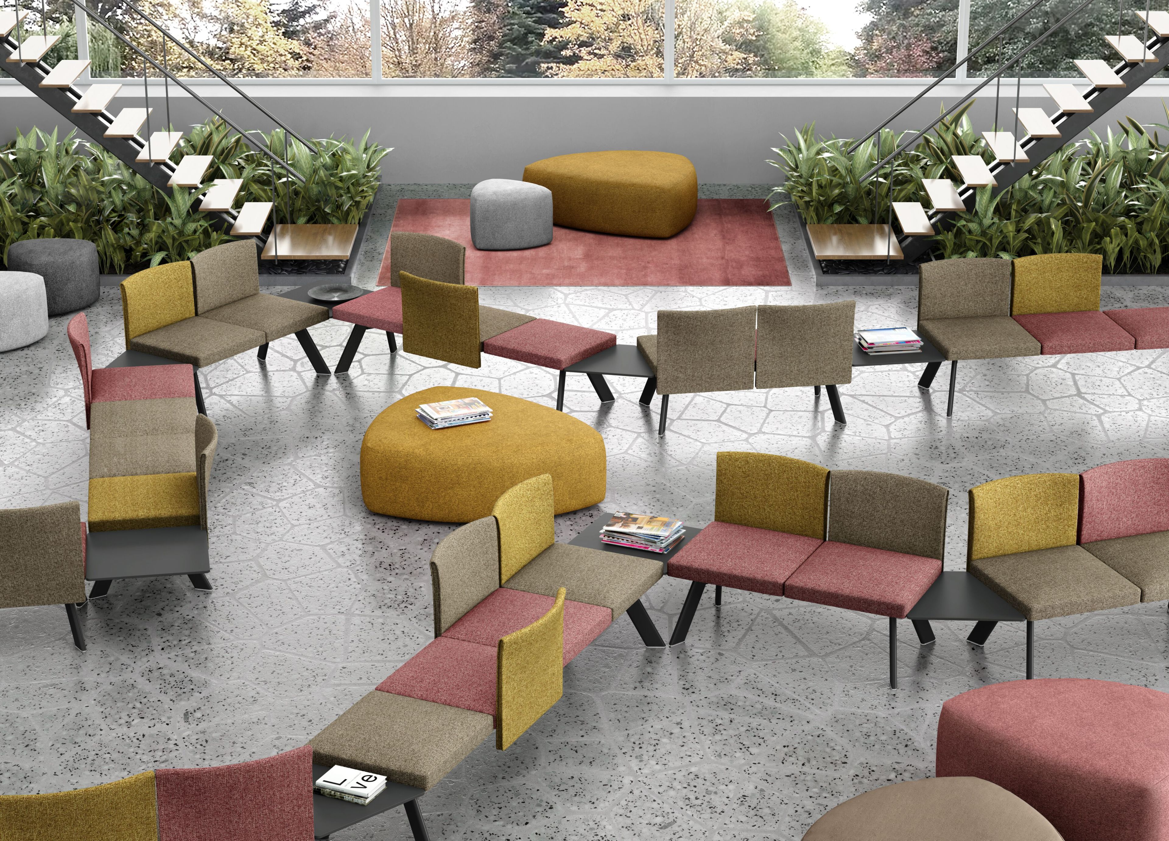 Ткань модульная скамья для контракта Leyform OLA ARCH-00137093 - Вид №2