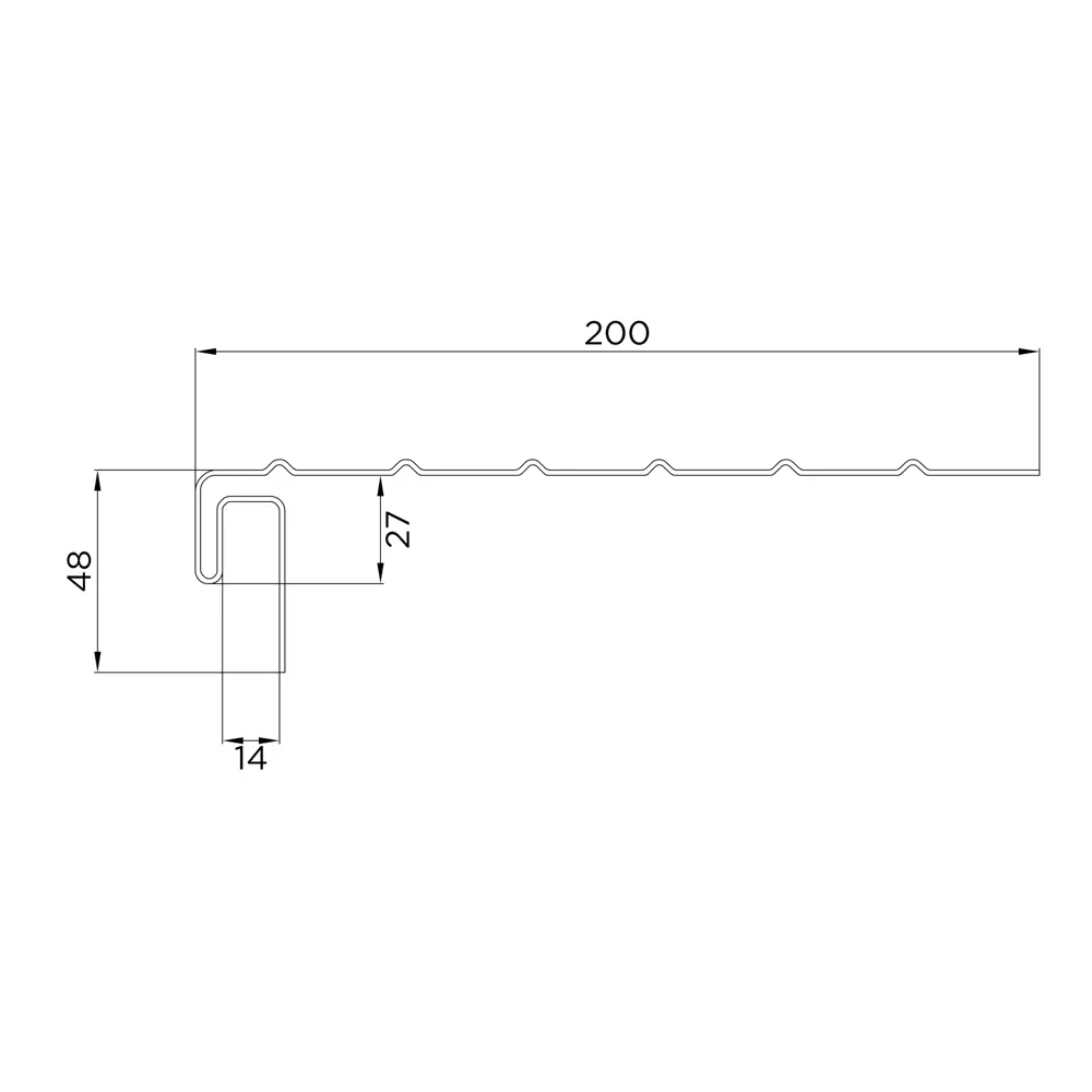 J-Профиль для фасадных панелей MONLID с фаской цвет белый STLM-2102338 - Вид №1