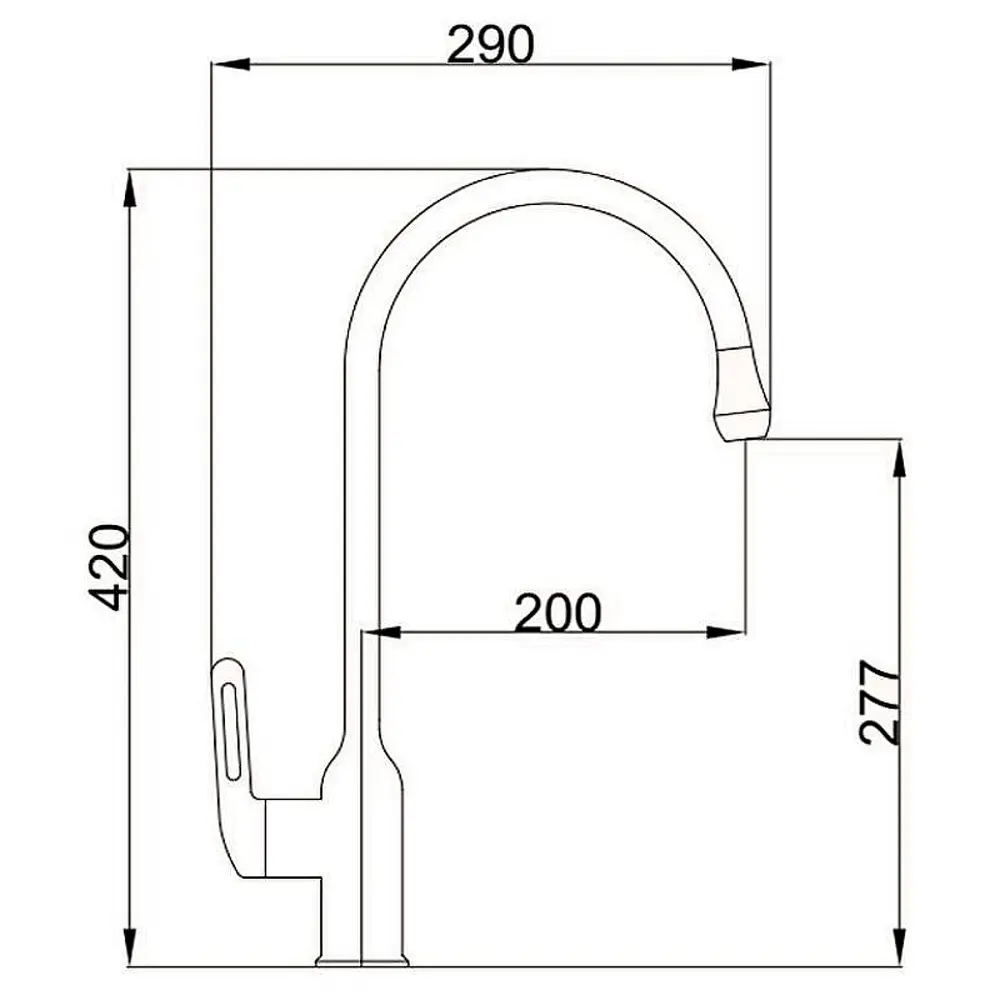 Смеситель для кухни Haiba HB71825-7 черный с поворотным изливом 89396809 STLM-1575806 - Вид №8