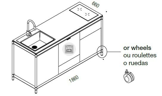Отдельно стоящий кухонный модуль Martex жидкость ARCH-00035599 - Вид №3