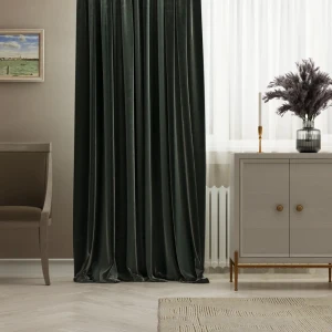 Штора на ленте Inspire Bonitu 140x260 см цвет зеленый
