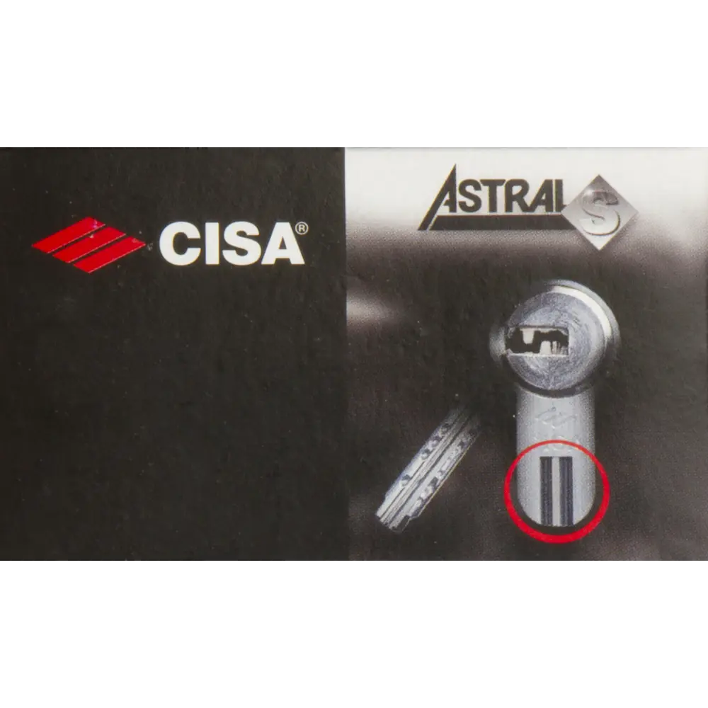 Цилиндр Cisa Astral S ОА3S7-07.00, 25x10x25 мм, ключ/шток, цвет латунь, без вертушки STLM-2073338 - Вид №3