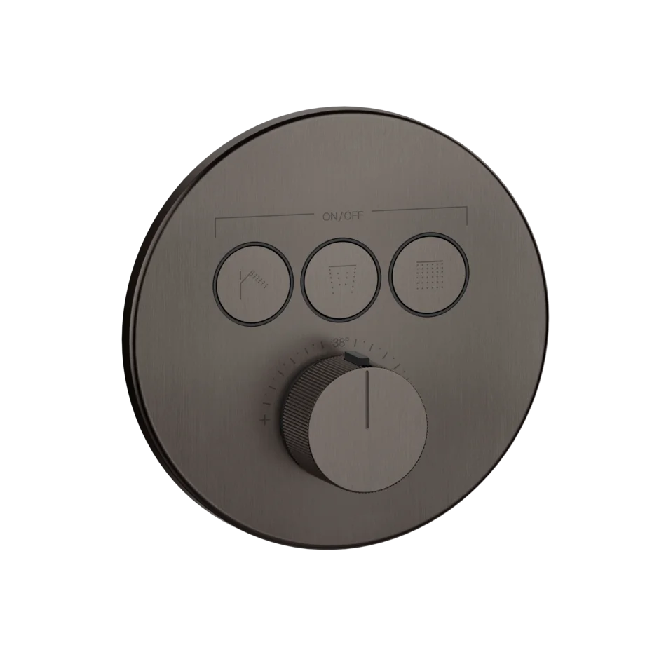 Смеситель для душа 38716 707 Gessi Hi-fi ЧЕРНЫЙ МЕТАЛЛ BR. PVD 38716707